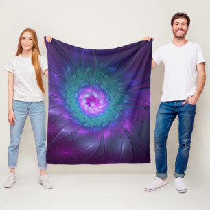 Couverture Polaire Beauté florale Abstraite Fleur d'art fractionnée c