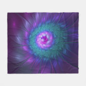 Couverture Polaire Beauté florale Abstraite Fleur d'art fractionnée c (Devant (Horizontal))