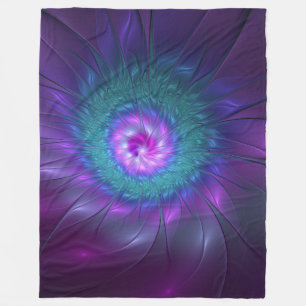Couverture Polaire Beauté florale Abstraite Fleur d'art fractionnée c