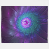 Couverture Polaire Beauté florale Abstraite Fleur d'art fractionnée c (Devant (Horizontal))