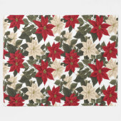 Couverture Polaire beauté hiver fleurs hiver hiver rouge fleurs vert (Devant (Horizontal))