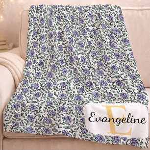 Couverture Polaire Beauté Personnalisée Bête Jardin Rose Pourpre