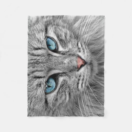 Couverture Polaire Beautiful Cat Close-up (Devant)