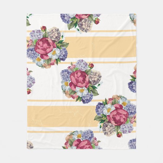 Couverture Polaire Beautiful floral seamless pattern with hydrangea p (Devant)
