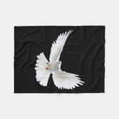 Couverture Polaire Beautiful Flying Peaceful White Dove Photo Silhoue (Devant (Horizontal))