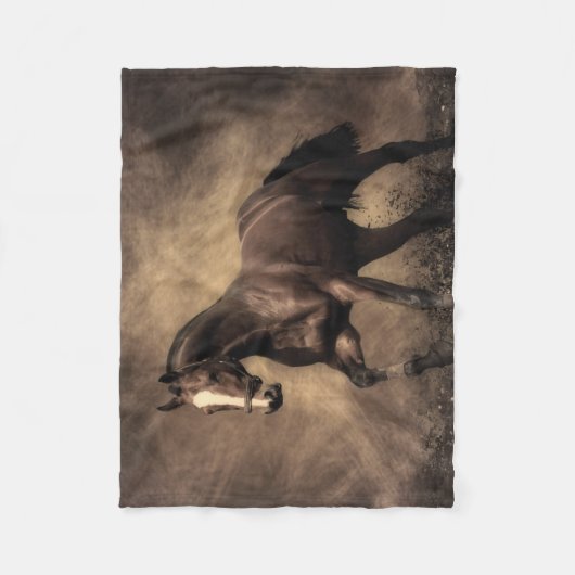 Couverture Polaire Beautiful horse throw pillow (Devant)