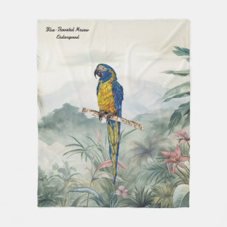 Couverture Polaire Beautiful nature inspired Endangered Macaw