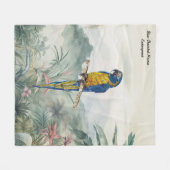 Couverture Polaire Beautiful nature inspired Endangered Macaw (Devant (Horizontal))