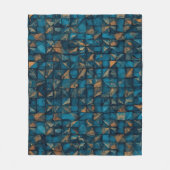 Couverture Polaire Beautiful Patchwork "Look" in Dark Teal (Devant)