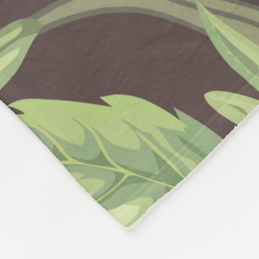 Couverture Polaire Beautiful seamless spring pattern with green branc (Coin)