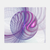 Couverture Polaire Beautiful Swing Modern Abstract Fractal Art Pink (Devant (Horizontal))