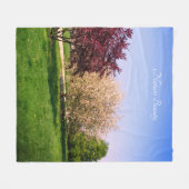 Couverture Polaire Beaux arbres sur le paysage naturel (Devant (Horizontal))