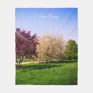 Couverture Polaire Beaux arbres sur paysage naturel