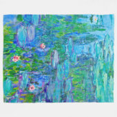 Couverture Polaire Beaux-arts bleus frais de Monet d'étang de (Devant (Horizontal))
