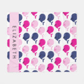 Couverture Polaire Beaux Baleines, Motif De Baleines, Votre Nom (Devant (Horizontal))