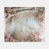 Couverture Polaire Beaux bouleaux rivière de campagne (Devant (Horizontal))