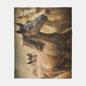 Couverture Polaire Beaux Chevaux Sauvages (Devant)
