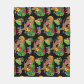 Couverture Polaire Beaux Fleurs sauvages, Cheetah, Jungle tropicale (Devant)