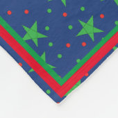 Couverture Polaire Bébé 1er Noël / Blanche en polaire rouge (Coin)