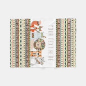 Couverture Polaire Bébé animal tribal (Devant (Horizontal))