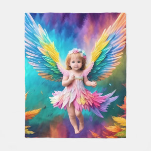 Couverture Polaire Bébé Bébé Ange ailes Art-38424