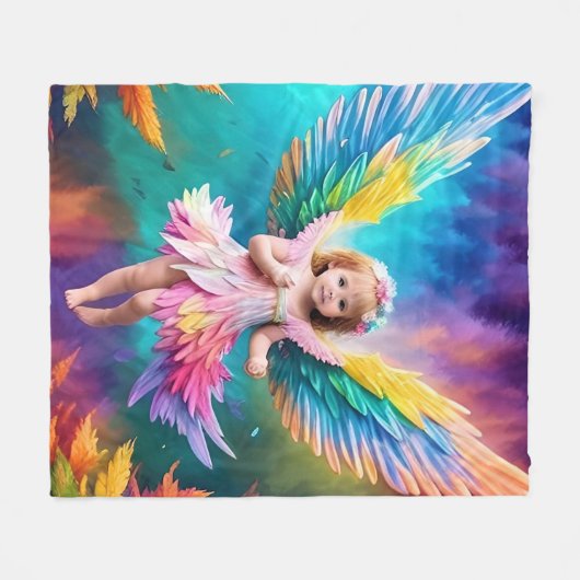 Couverture Polaire Bébé Bébé Ange ailes Art-38424 (Devant (Horizontal))