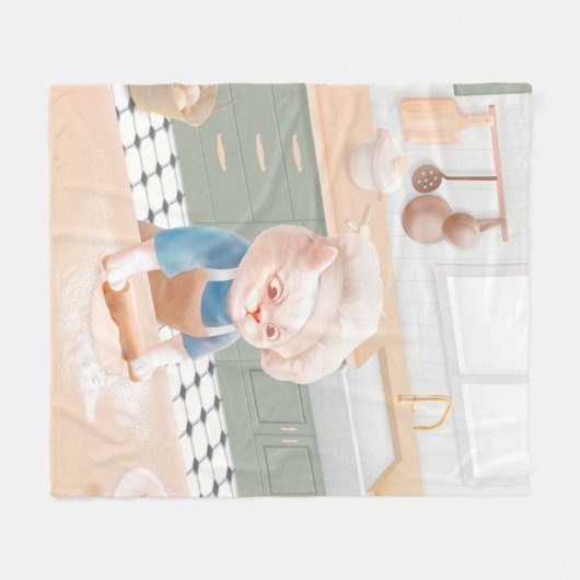 Couverture Polaire Bébé Bébé - Cosy Morning Kneading (Devant (Horizontal))