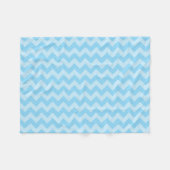 Couverture Polaire Bébé bleu Chevron (Devant (Horizontal))