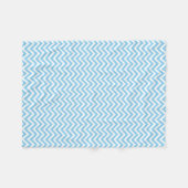 Couverture Polaire Bébé bleu et blanc petite taille horizontale Chevr (Devant (Horizontal))