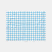 Couverture Polaire Bébé Bleu et Blanc Taille moyenne En vichy Chèques (Devant (Horizontal))