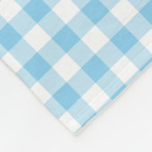 Couverture Polaire Bébé Bleu et Blanc Taille moyenne En vichy Chèques (Coin)