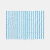 Couverture Polaire Bébé Bleu et Blanc Taille moyenne Rayures horizont (Devant (Horizontal))