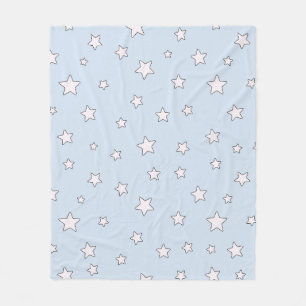 Couverture Polaire Bébé Bleu mignon Stars esthétiques Motif