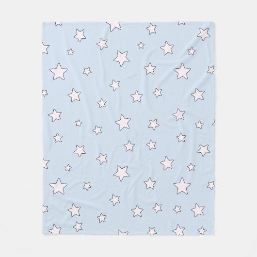 Couverture Polaire Bébé Bleu mignon Stars esthétiques Motif (Devant)