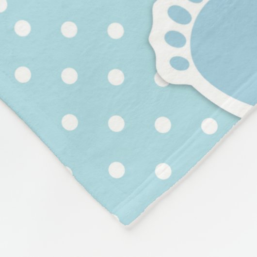 Couverture Polaire Bébé bleu mou Pieds de garçon (Coin)