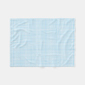 Couverture Polaire Bébé bleu sur blanc petits Pois horizontaux (Devant (Horizontal))