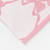 Couverture Polaire Bébé Bow Trellis rose Bella Ribbon (Coin)