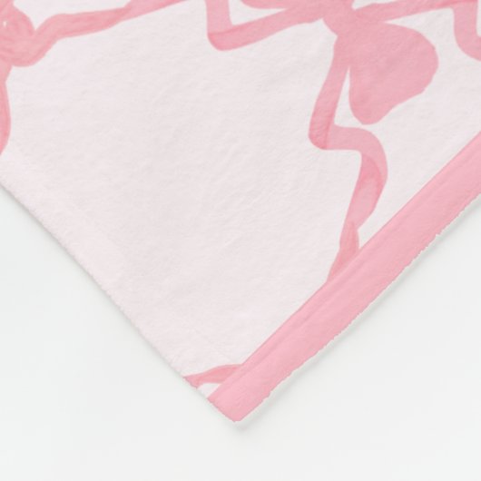 Couverture Polaire Bébé Bow Trellis rose Bella Ribbon (Coin)