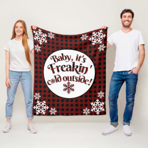Couverture Polaire Bébé c'est Noël extérieur froid de plaid de