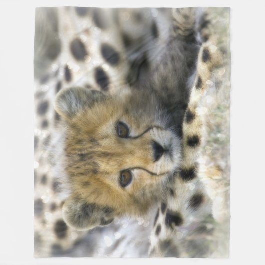 Couverture Polaire Bébé Cheetah Fleece Blanket (Devant)
