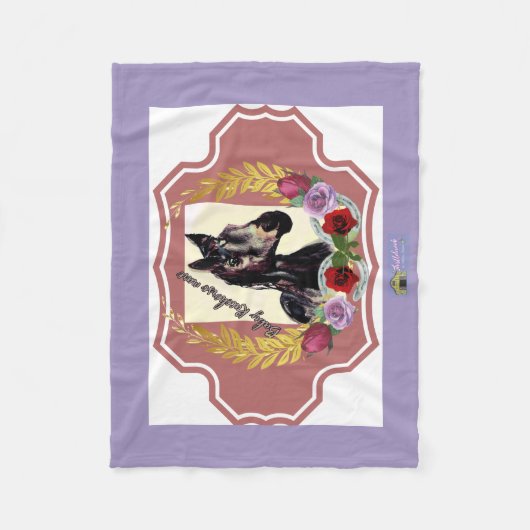 Couverture Polaire bébé cheval de course jument gagne la course Fleec (Devant)