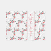 Couverture Polaire Bébé couvrant nommé personnalisé (Devant (Horizontal))