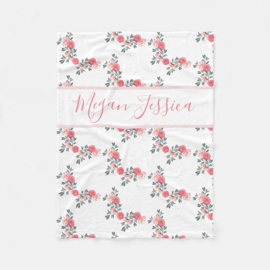 Couverture Polaire Bébé couvrant nommé personnalisé (Devant)