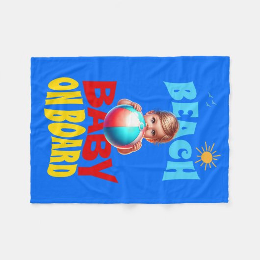 Couverture Polaire Bébé De Plage À Bord (Devant (Horizontal))