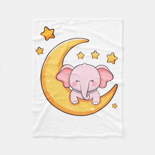 Couverture Polaire Bébé éléphant (Devant)