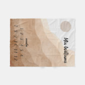 Couverture Polaire Bébé esthétique Beige Mensuel Milestone (Devant (Horizontal))