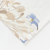 Couverture Polaire Bébé Fille Fleur sauvage Jalon Blanche, Lavande (Coin)