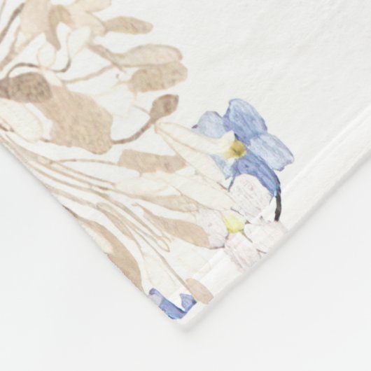 Couverture Polaire Bébé Fille Fleur sauvage Jalon Blanche, Lavande (Coin)