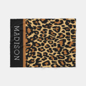 Couverture Polaire Bébé Fille Imprimé Animalier Léopard Guépard (Devant (Horizontal))