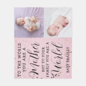 Couverture Polaire Bébé fille Première année Photo Collage Keepsaké r (Devant)